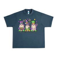 Midnight Navy mardi gras gnomes Urban Heavy Tee - MaliasSmallBusiness
