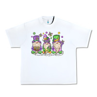 White mardi gras gnomes Urban Heavy Tee - MaliasSmallBusiness