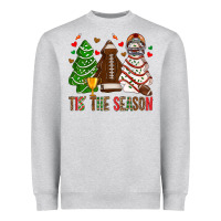 Heather Grey tis' the season american football christmas cakes bbs Heavyweight Sweatshirt - BundleAndBundleShop