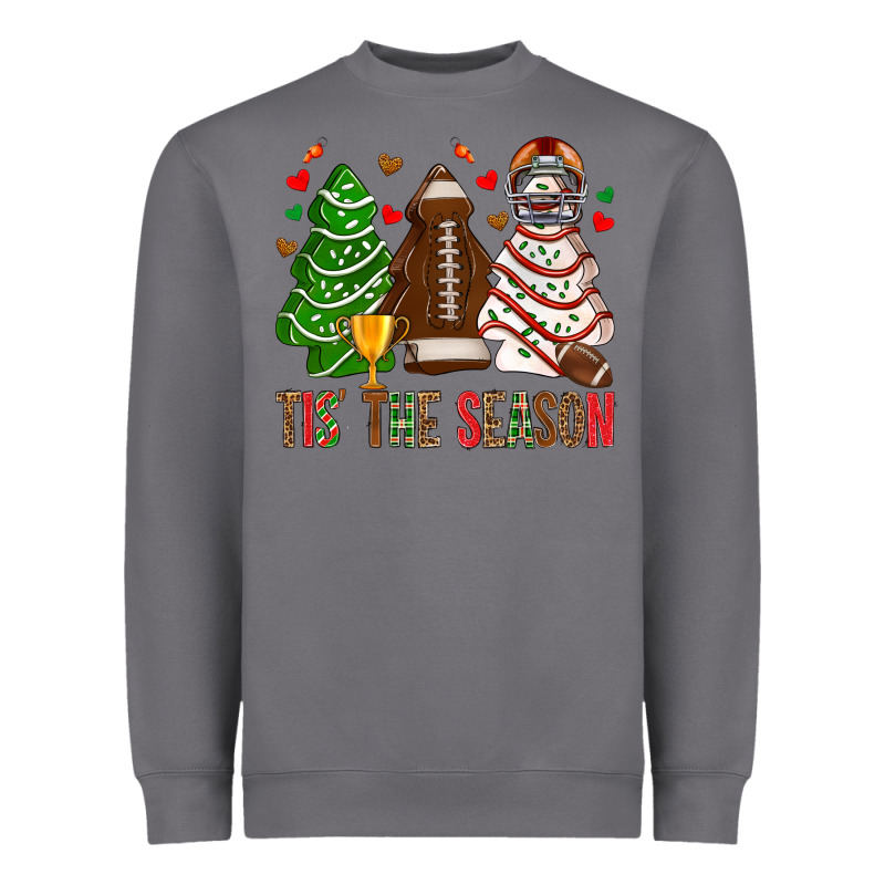 Tis' The Season American Football Christmas Cakes Bbs Heavyweight Sweatshirt by BundleAndBundleShop | Teevron