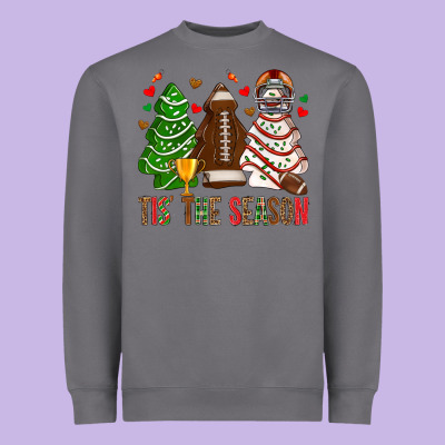 Tis' The Season American Football Christmas Cakes Bbs Heavyweight Sweatshirt Designed By Bundleandbundleshop