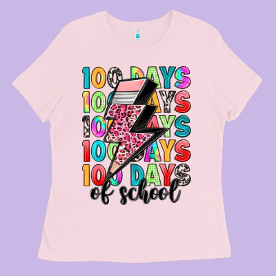 100 Days Of School Ladies Tee Designed By Artiststas
