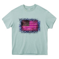 Arona Old Leopard American Flag Heavy Core Tee - Bettercallsaul