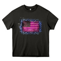 Asphalt Old Leopard American Flag Heavy Core Tee - Bettercallsaul