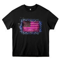 Black Old Leopard American Flag Heavy Core Tee - Bettercallsaul