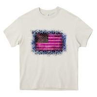 Old Leopard American Flag Heavy Core Tee | Teevron