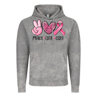 Cloud Rock peace love cure breast cancer Vintage Hoodie - MaliasSmallBusiness