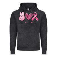 Vintage Black peace love cure breast cancer Vintage Hoodie - MaliasSmallBusiness
