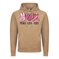Vintage Coffee peace love cure breast cancer Vintage Hoodie - MaliasSmallBusiness