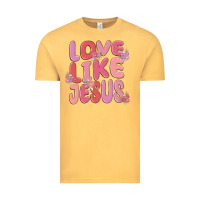 Vintage Mustard love like jesus Vintage Tee - MaliasSmallBusiness