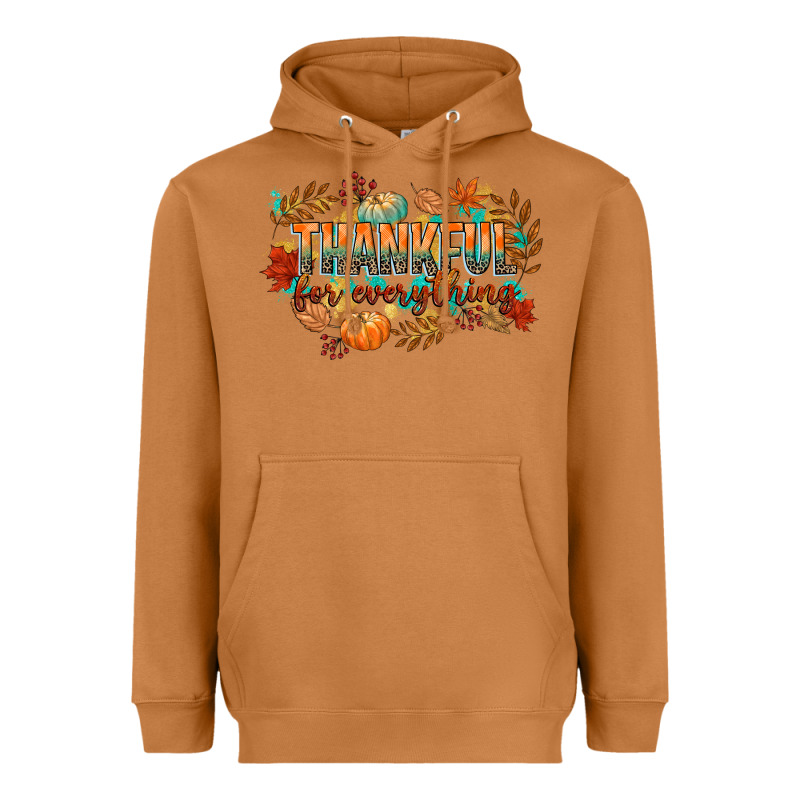 Thankful For Everything Heavyweight Hoodie by CowGirlArtShop | Teevron
