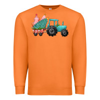 Carrot christmas tree tractor Premium Sweatshirt - CowGirlArtShop