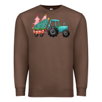Chestnut christmas tree tractor Premium Sweatshirt - CowGirlArtShop