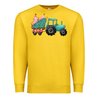 Lemon christmas tree tractor Premium Sweatshirt - CowGirlArtShop