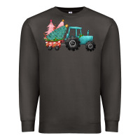 Smoke christmas tree tractor Premium Sweatshirt - CowGirlArtShop