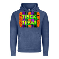 Vintage Denim trick or treat brushstroke Vintage Hoodie - Jasminsmagicworld