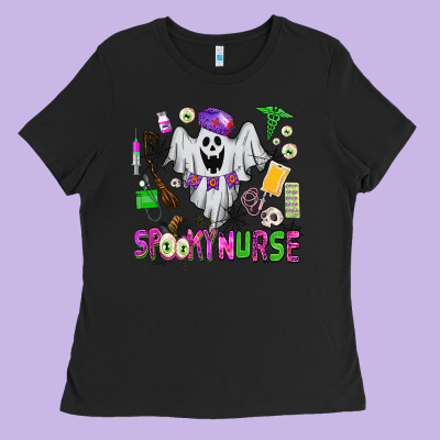 Spooky Nurse Ladies Tee Designed By Adodesignshop
