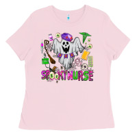 Bubblegum Pink spooky nurse Ladies Tee - AdoDesignShop