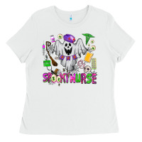 White spooky nurse Ladies Tee - AdoDesignShop