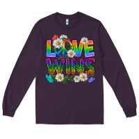 Plum Pride LGBTQ+ Love Wins Long Sleeve Tee - BundleAndBundleShop