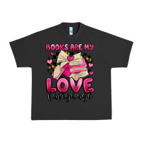 Pigment Black books are my love language Urban Heavy Tee - MaliasSmallBusiness