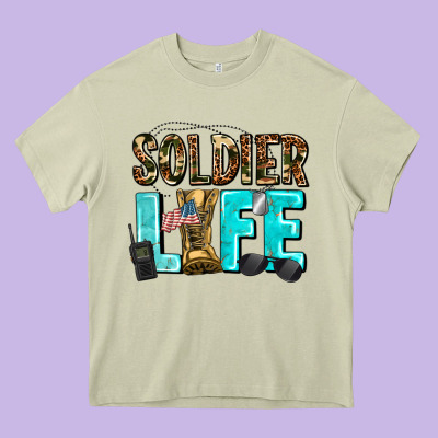 Soldier  Life Heavy Core Tee Designed By Adodesignshop
