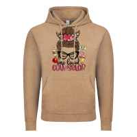 Vintage Coffee messy bun one loved counselor Vintage Hoodie - MaliasSmallBusiness