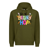 Army Green do the bunny hop easter Premium Hoodie - CowGirlArtShop