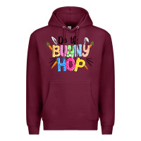 Burgundy do the bunny hop easter Premium Hoodie - CowGirlArtShop