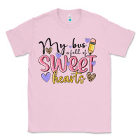 Bubblegum Pink my bus full of sweet hearts Classic Tee - MaliasSmallBusiness