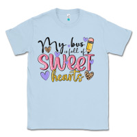 Dusty Blue my bus full of sweet hearts Classic Tee - MaliasSmallBusiness