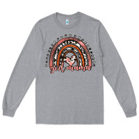 Heather Grey girl mama western leopard rainbow Long Sleeve Tee - JahusDesignShop