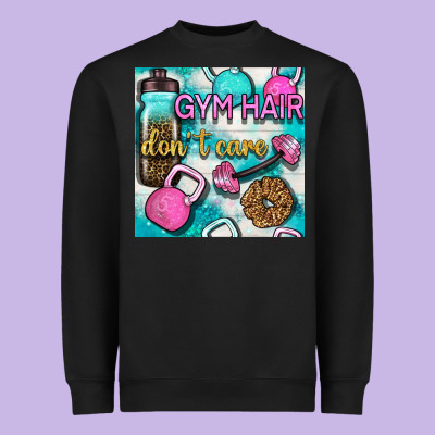 Gym Hair Don't Care Clasp And Water Bottle With Glitter Seamless Patte Heavyweight Sweatshirt Designed By Bundleandbundleshop