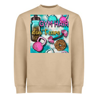 Mushroom gym hair don't care clasp and water bottle with glitter seamless patte Heavyweight Sweatshirt - BundleAndBundleShop