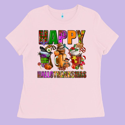 Happy Hallothanksmas Ladies Tee Designed By Adodesignshop
