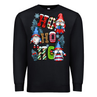 Black ho ho ho gnomes Premium Sweatshirt - CowGirlArtShop