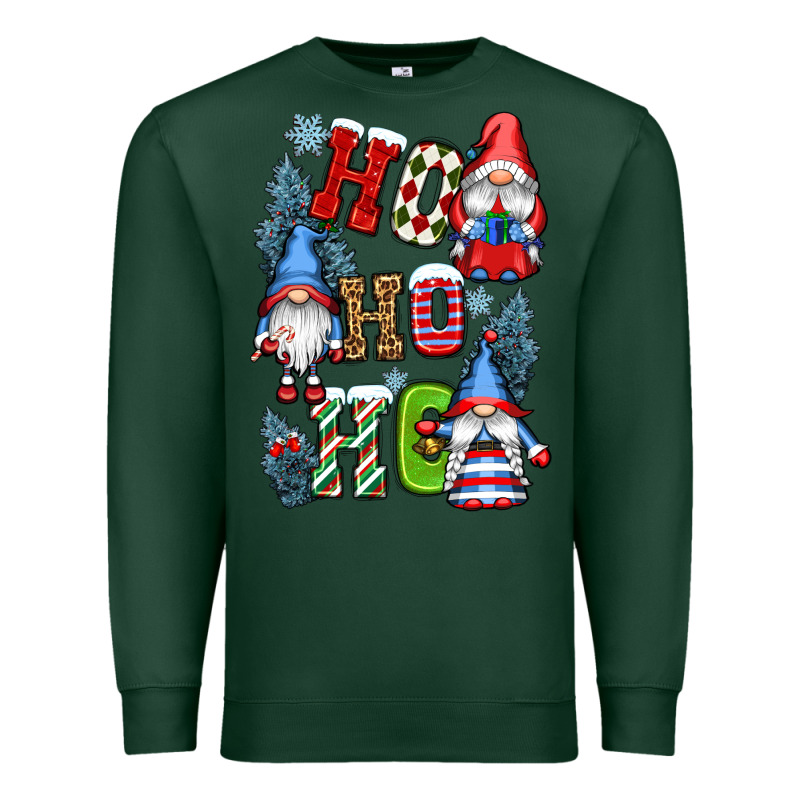 Ho Ho Ho Gnomes Premium Sweatshirt by CowGirlArtShop | Teevron