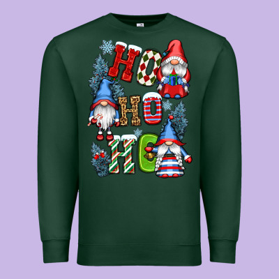 Ho Ho Ho Gnomes Premium Sweatshirt Designed By Cowgirlartshop
