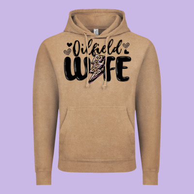 Oilfield Wife Vintage Hoodie Designed By Maliassmallbusiness