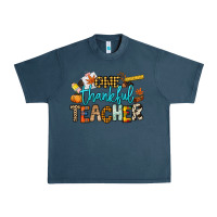 Midnight Navy One thankful Teacher Urban Heavy Tee - NancyCooperArtShop