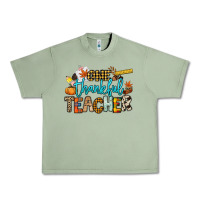 Oil Green One thankful Teacher Urban Heavy Tee - NancyCooperArtShop
