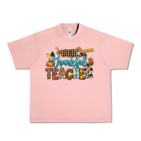 Salmon One thankful Teacher Urban Heavy Tee - NancyCooperArtShop