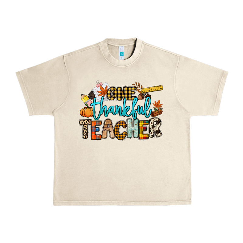 One Thankful Teacher Urban Heavy Tee by NancyCooperArtShop | Teevron