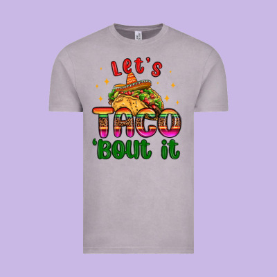 Let S Taco Bout It Vintage Tee Designed By Maliassmallbusiness