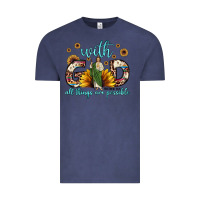 Vintage Denim with god all things are possible matthew 19 26 Vintage Tee - JahusDesignShop