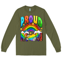 Army Green Western Proud Mom Long Sleeve Tee - BundleAndBundleShop