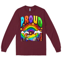Burgundy Western Proud Mom Long Sleeve Tee - BundleAndBundleShop