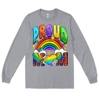 Heather Grey Western Proud Mom Long Sleeve Tee - BundleAndBundleShop
