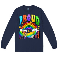 Navy Western Proud Mom Long Sleeve Tee - BundleAndBundleShop