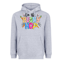 Heather Grey do the bunny hop easter Heavyweight Hoodie - CowGirlArtShop